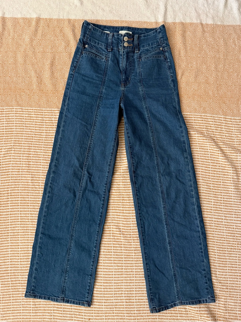 Universal Threads High-Rise Tailored Wide Leg Womenβs Jeans - Dark Blue
